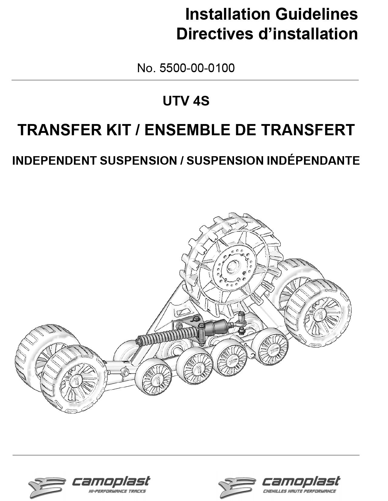 Camoplast Tatou 4S (2010-2016) Independent Suspension UTV Tracks Transfer Kit