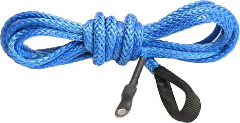 Synthetic Winch Plow Cable Blue 12'
