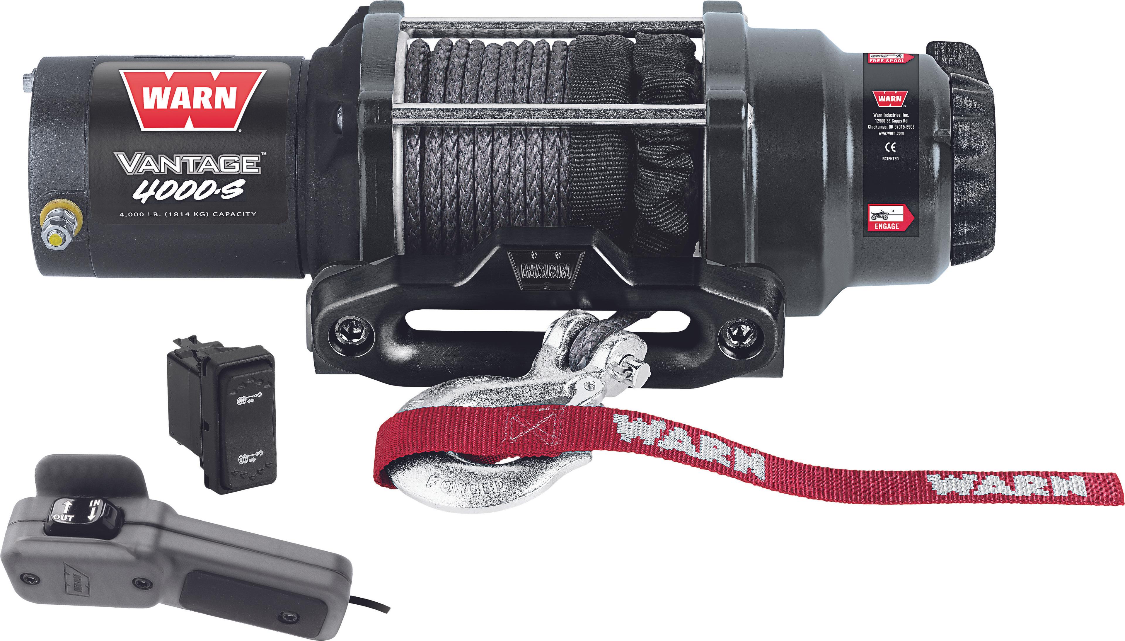 Vantage 4000-S Winch W/Synthetic Rope