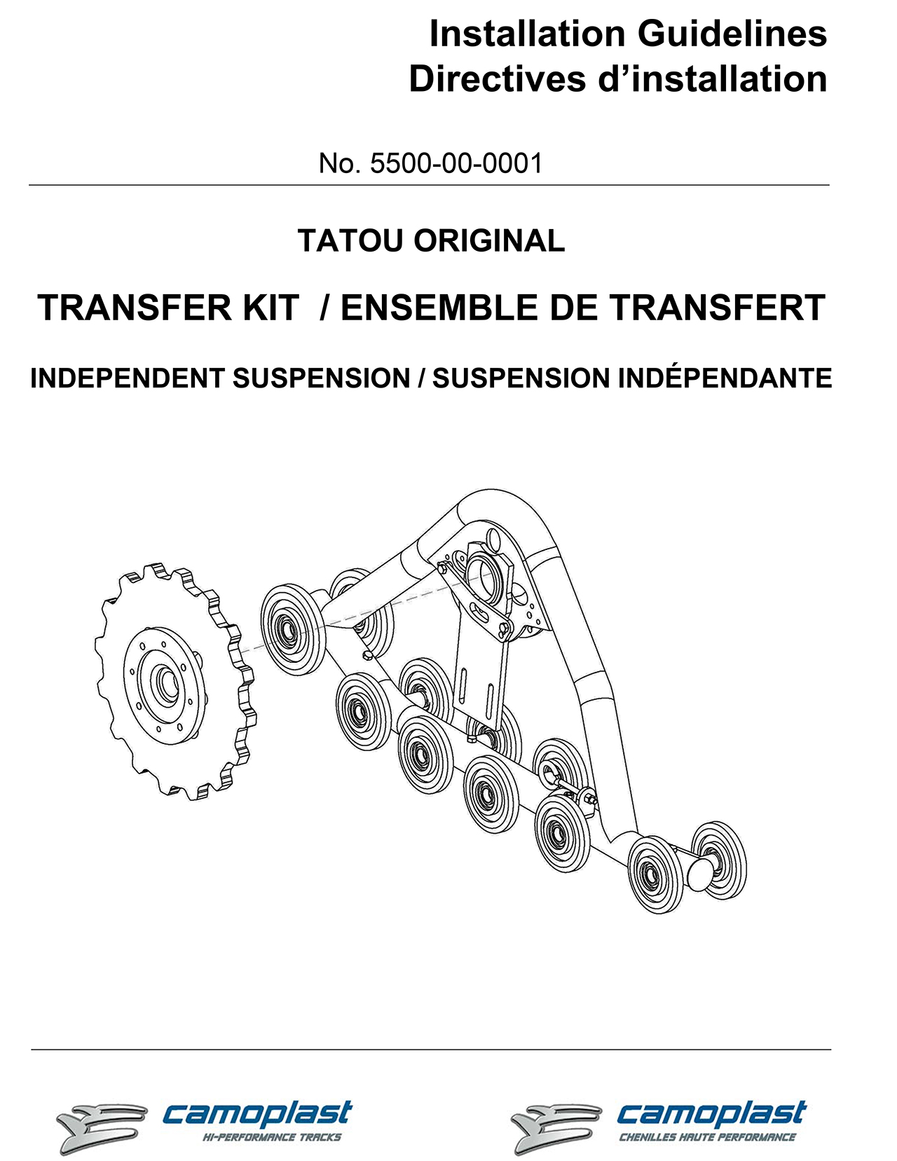 Camoplast Tatou Original Independent Suspension ATV Tracks Transfer Kit