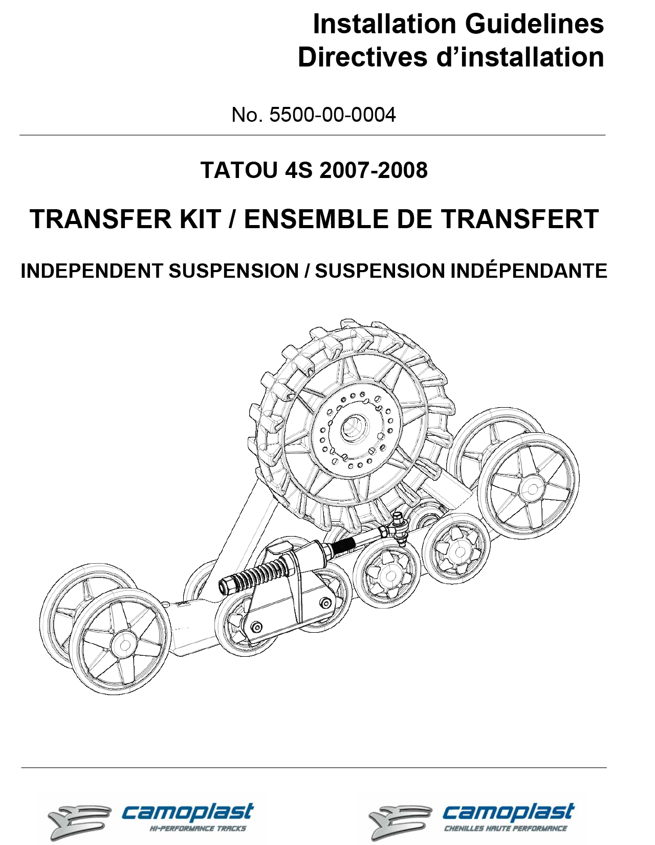 Camoplast Tatou 4S (2007-2008) Independent Suspension ATV Tracks Transfer Kit