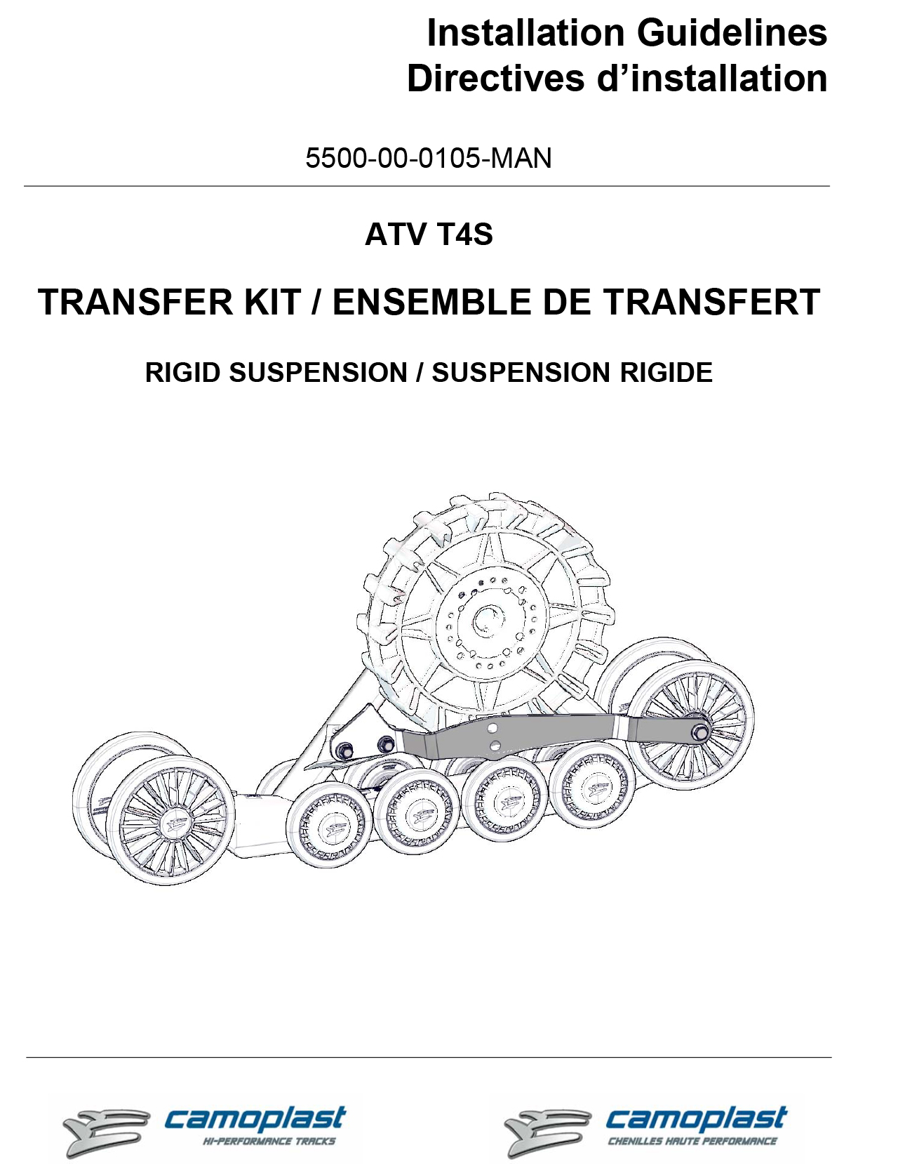 Camso T4S (2009-2020) Solid Axle Suspension ATV Tracks Transfer Kit